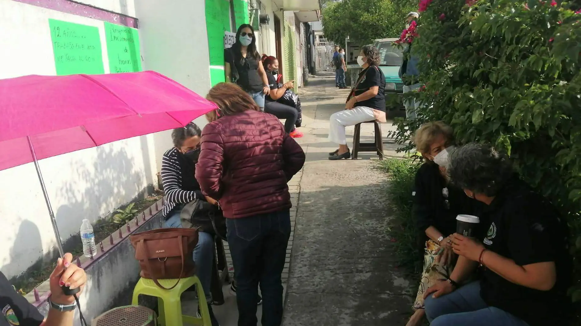 Manifestación del sindicato independiente de trabajadores de la educación de México